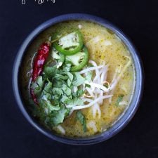 Bowl of lemongrass pho.