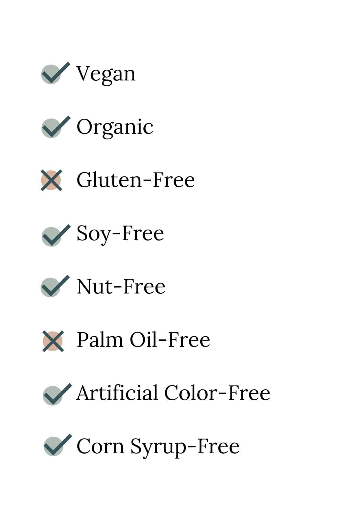 Dietary, allergen, and additive list for Simple Truth Organic Pie Crust Dough.