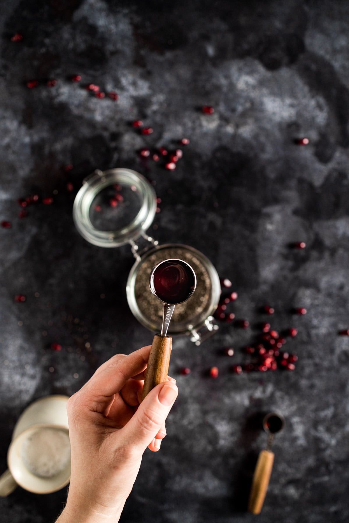 Step-by-step instructions for pomegranate chia pudding.